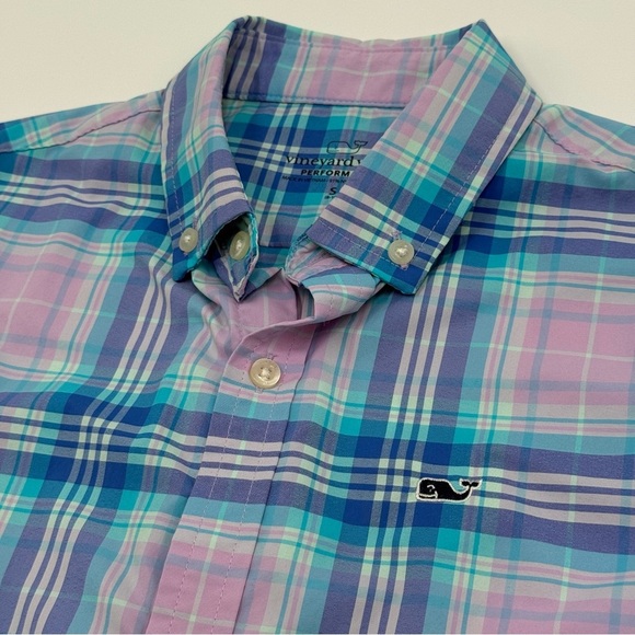 Vineyard Vines Boys On-The-Go Performance Long Sleeve Whale Shirt Small 8-10 - Picture 4 of 12
